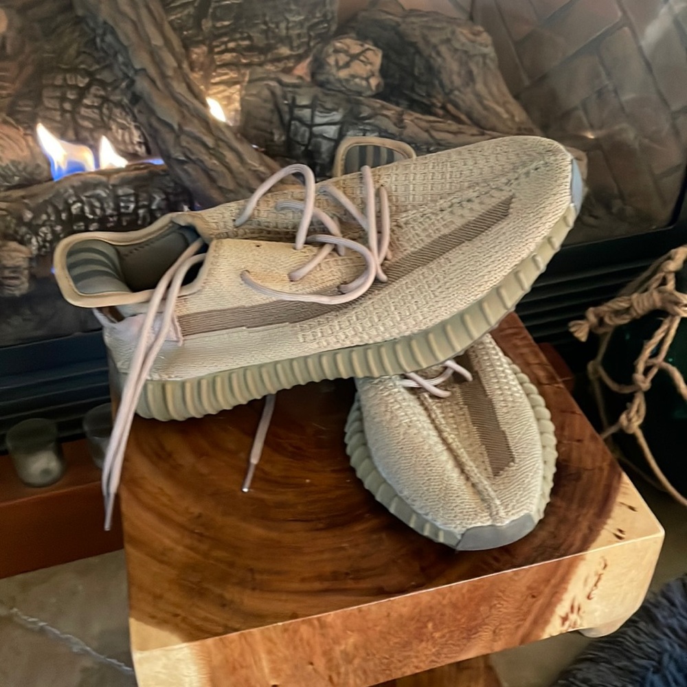 Adidas “BOOST” shoes , light brown great shape lightly used, very trendy.